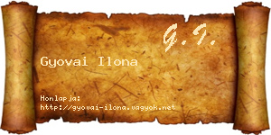 Gyovai Ilona névjegykártya
